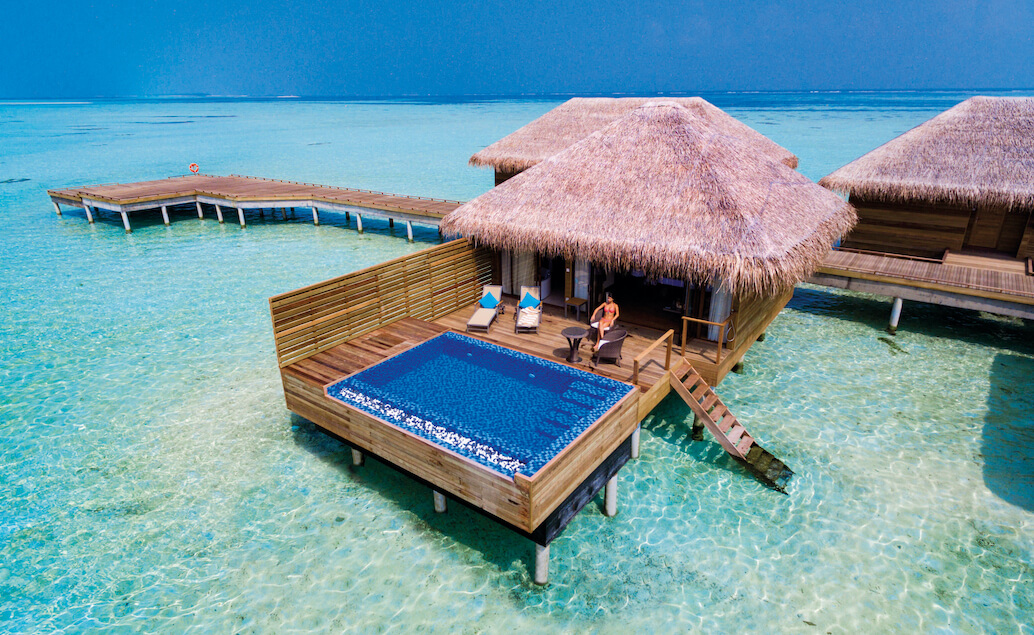 Cocoon Maldives - vodní suita lagoon s bazénem