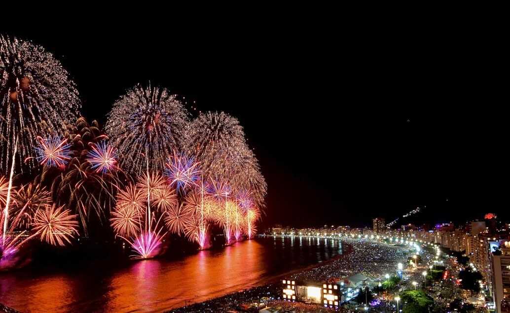 Oslava Silvestra a Nového Roku 2023 v Rio de Janeiro