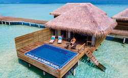 Cocoon Maldives - vodní suita Lagoone s bazénem